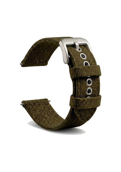 24mm-26mm Tekstil Nato Saat Kordonu Kayışı F28 Yeşil, 24mm Diğer