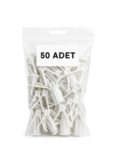 Alçıpan Dübeli, Yüksek Dayanımlı, Kolay Montajlı, Plastik, Duvar Tipi Uygulamalar İçin, Beyaz 2 Mm, Adet, 50
