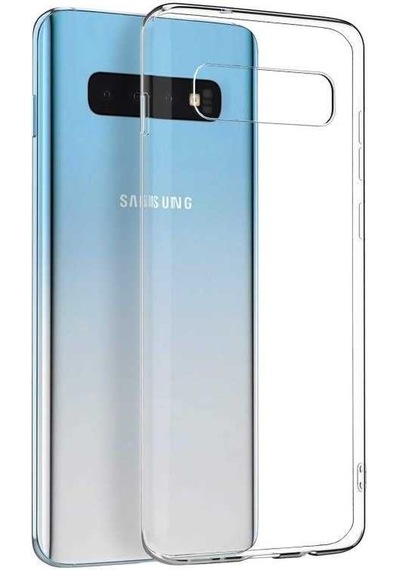 Galaxy S10 Kılıf Zore Süper Silikon Kapak Renksiz