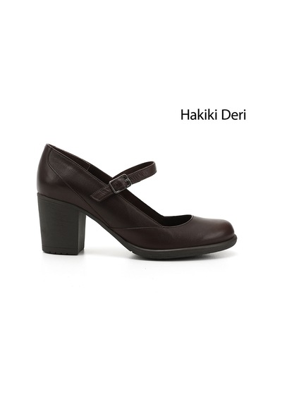 Gönderi(R) Gönderi R Kadın Kahve Antik Kalın Topuklu Mary Jane Hakiki Deri Ayakkabı Gdza13424136 Kahve