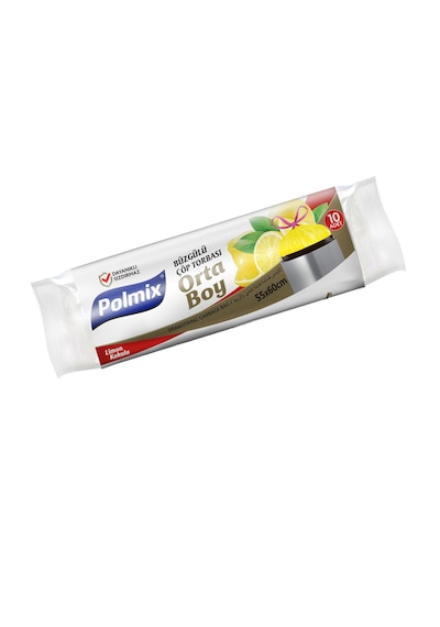 30 Rulo Orta Boy Limon Kokulu Büzgülü Çöp Torbası 55 X 60 Cm - P1