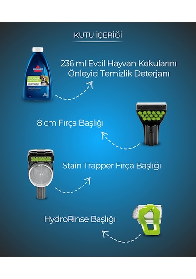 Bissell SpotClean Pet Plus Evcil Hayvanlı Evlere Özel Halı Koltuk Yıkama ve Leke Çıkarma Makinesi