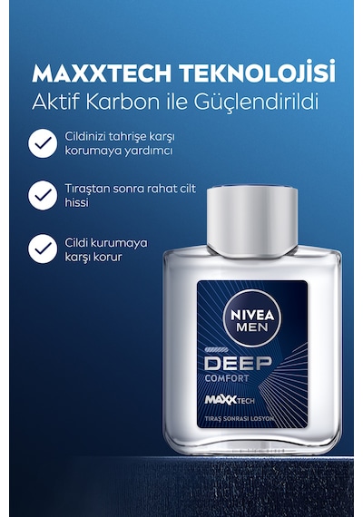 Men Erkek Tıraş Sonrası Losyon Deep Comfort 100ml,yenileyici,ferahlatıcı,nemlendirici