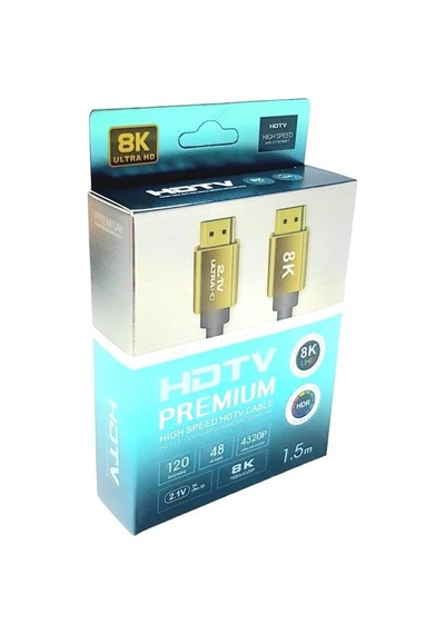 Electroon 1.5metre 2.1v 8k Ultra Hd Gold Hdmı Kablo 7680x4320