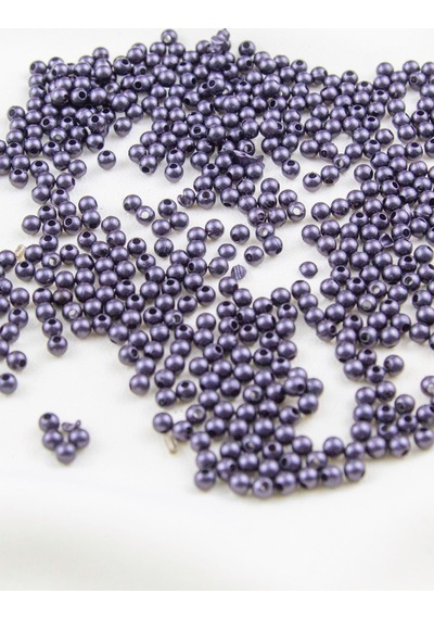 4 Mm Mat Siyah Tonu Plastik İnci Boncuk Aksesuar Takı Malzemesi 25 Gr
