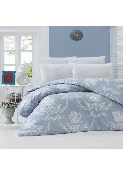 Komfort Home Tek Kişilik Ranforce Nevresim Takımı (Gloria Blue)
