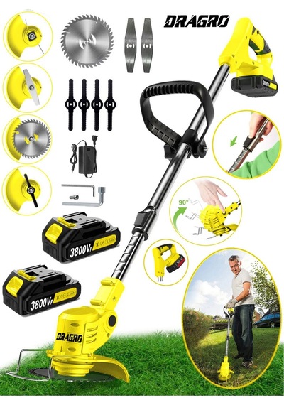 Dragro Alman DRGM3800 Eco Pro 2 Akülü S 3800 VF 20 AH Teleskopik Uzatmalı Çim Biçme Makinesi