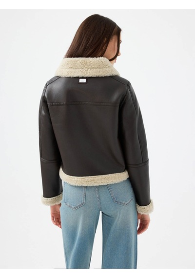 Loft Long Crop Kahverengi Kadın Mont Lf2040673 Kahverengi