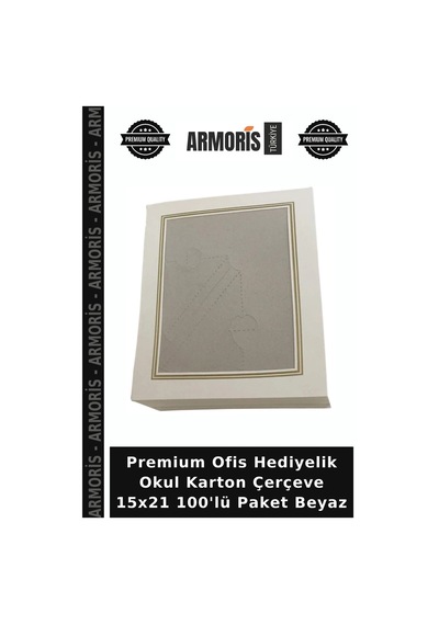 Premium Ofis Hediyelik Okul Karton Çerçeve 15x21 100'lü Paket Beyaz