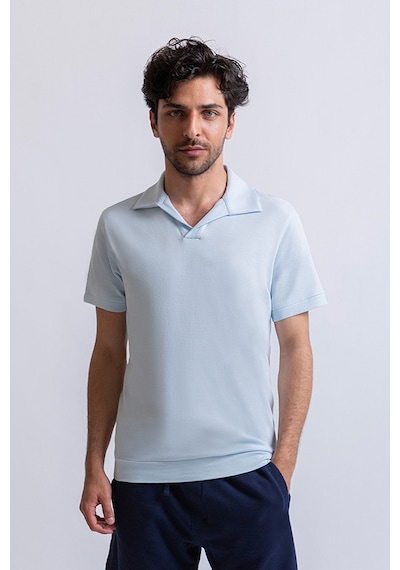 Premium Polo Yaka Erkek Tişört Mavi