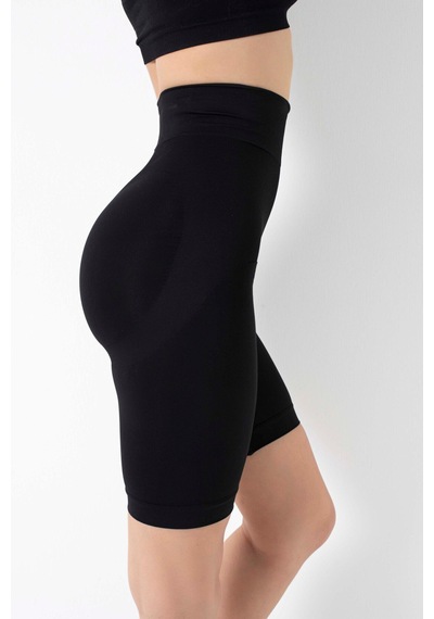 Anıl Lingerie 2541s Toparlayıcı Dikişsiz Kısa Paçalı Yüksek Bel Şort Korse Siyah
