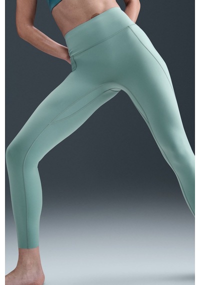 Nike Dri Fit Universa Hr 7/8 Tight Light Green Yüksel Bel Sıkılaştırıcı Kadın Antreman Taytı Açık Yeşil