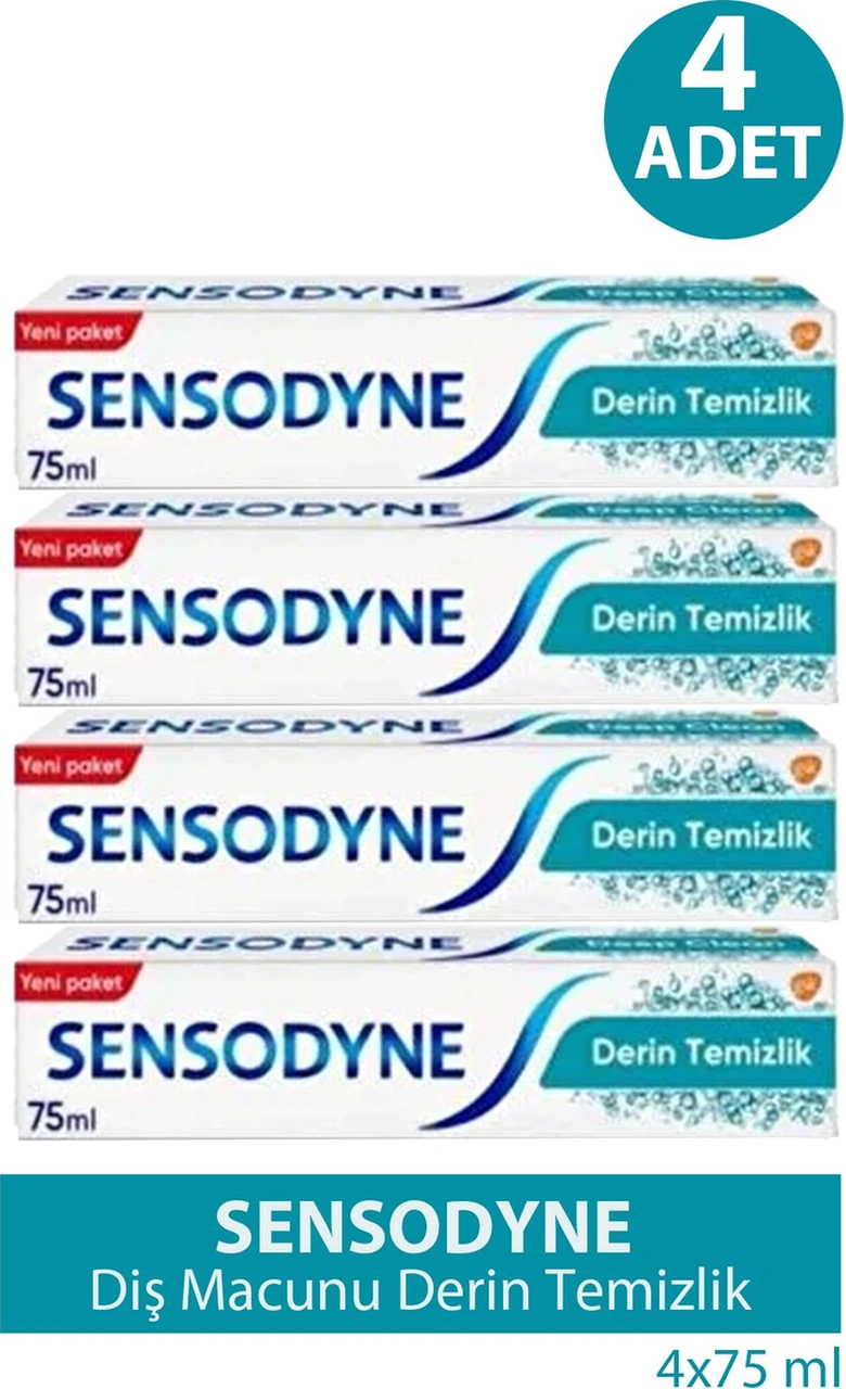 Sensodyne Diş Macunu Derin Temizlik 75 Ml 4 Adet