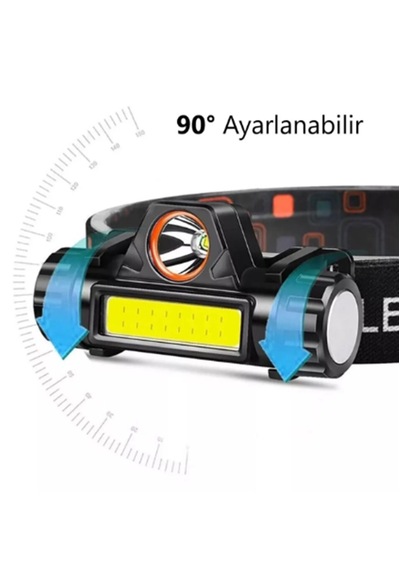 Her Kullanıma Uygun Spor-yürüyüş-koşu-tamir-kamp Ve Çalışma Işığı Siyah