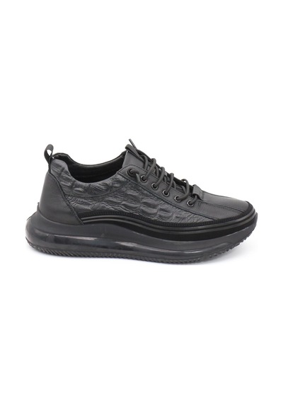 Guja 23k504 Siyah Hakiki Deri Air Taban Erkek Sneakers-siyah