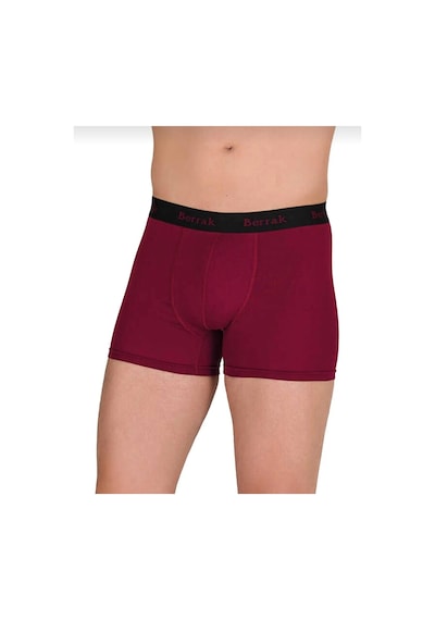 Berrak 4476 Erkek Modal Likralı Boxer 6 Adet Bordo