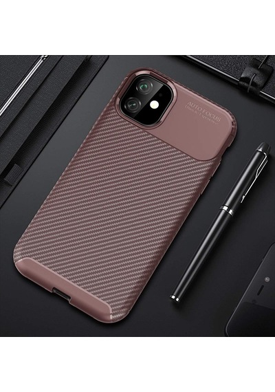 Apple Uyumlu iPhone 11 Kilif Karbon Tasarim Negro Silikon Kapak 403234036