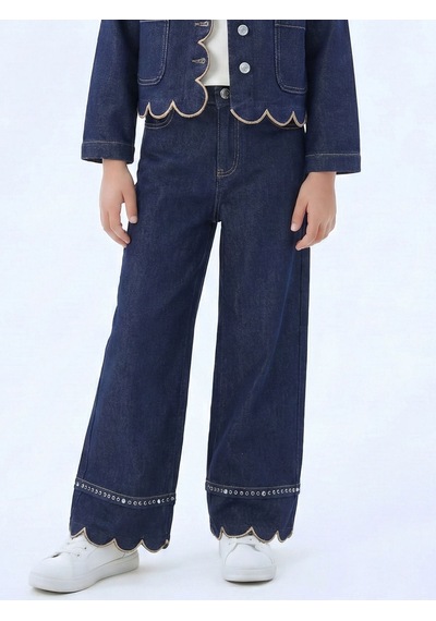 Xo Kids Kız Çocuk Pantolon 4-13 Yaş 26104 Mavi