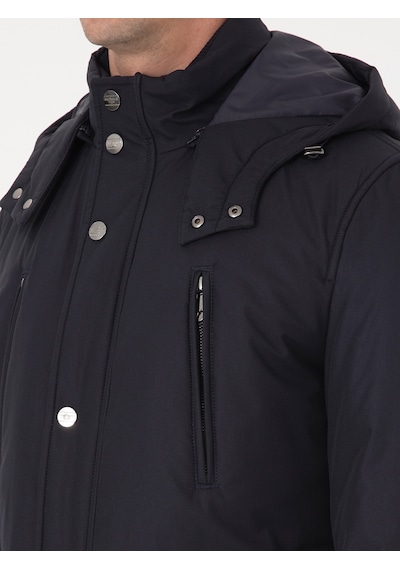 Cacharel Lacivert Regular Fit Kapüşonlu Mont