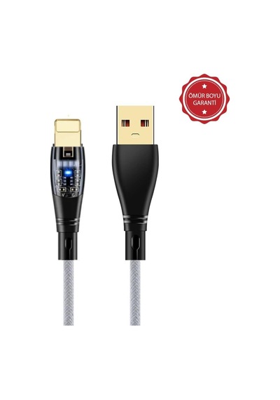 6a 120w Usba To Lightning 1metre Hızlı Data Ve Şarj Kablosu Beyaz Yk233b