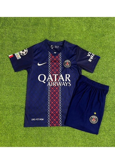 Paris Saint-germain O. Dembélé 10 Çocuk Futbol Forması Mavi Çok Renkli
