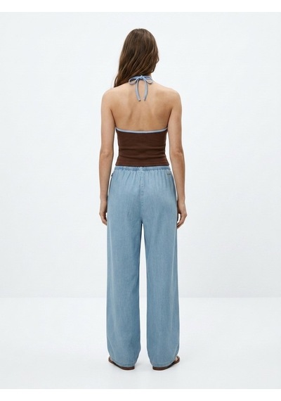 LTB Ivana Relaxed Fit Beli Lastikli Light İndigo Jean Pantolon