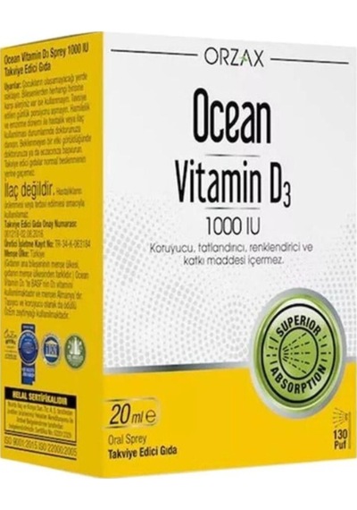 Orzax Ocean Vitamin D3 1000 Iu Sprey 20ml-mfreyon00990