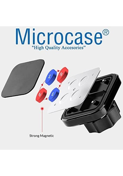 Microcase Araç İçi Izgaralıktan Kavramalı Manyetik 360 Derece Döner Telefon Tutucu - Al3736