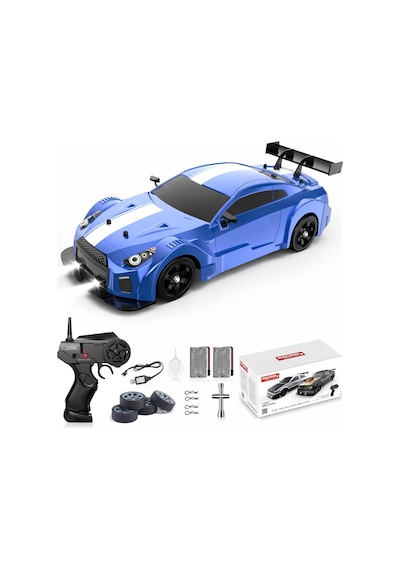 Uzaktan Kumandalı 4x4 Rc Drift Arabası Işıklı Buhar Efektli Duman Atan Şarjlı Çift Bataryalı 1:16 Çok Renkli