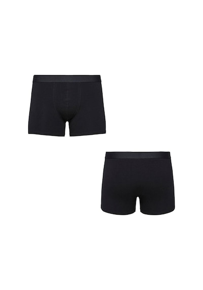 Nacar Store Erkek Boxer Pamuklu Likralı 8'li Paket Siyah