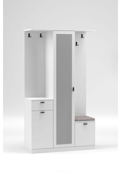 Harmony Partmanto Vestiyer Ayakkabılık 106x190x39 Cm Beyaz - Modern Tasarım