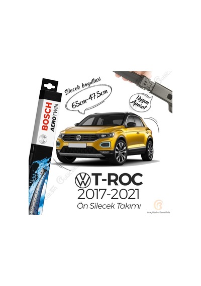 Volkswagen T-Roc Muz Silecek Takımı 2017-2019 Bosch Aerotwin