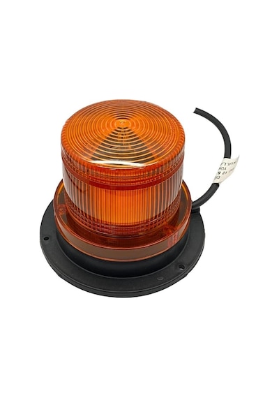 12v-24v Çakar Tepe Lamba Ledli Mıknatıslı Kablolu Sarı 128 110 Mm