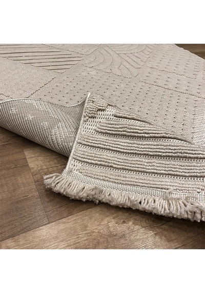 Hoom Rugs Mind 1119 Bej Modern İskandinav Kaymaz Taban Halı Bej