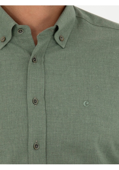 Cacharel Açık Yeşil Slim Fit Uzun Kollu Gömlek Acık Yesıl