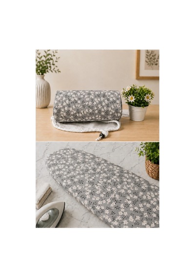 Pionny Keçeli Ütü Masası Kılıfı - 55x140 Cm - Zeytin Çok Renkli