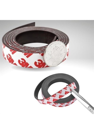 Yapışkanlı Şerit Mıknatıs Magnet Kes Kullan Güçlü Sağlam Rulo Çıkarılması Kolay Siyah 2cm X 1 Mt Pla Diğer