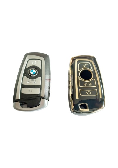 Bmw Uyumlu CAS4 Smart Silikon Kumanda Kılıfı Siyah 4 Buton