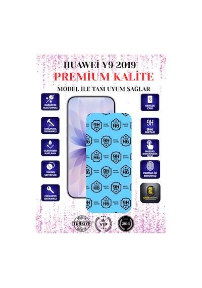 Huawei Y9 2019 Uyumlu Nano Esnek Ekran Koruyucu 9h+ Kırılmaz Flexible Nano