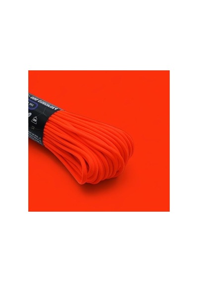 Turuncu Paracord İp, 4 Mm Kalınlığında Ve 30 Metre Uzunluğunda
