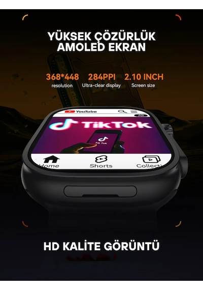 Wearfitpro Hw Ultra 3 Call Btk Sim Kartlı Kameralı Yapay Zeka Android Amoled Ekran Akıllı Saat