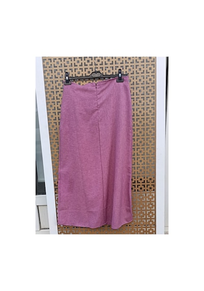 Çınar Boutique Keten Bağlamalı Etek-pembe - S Pembe Pembe