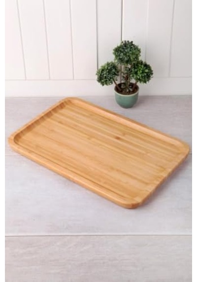 Bambu Lüx Dikdörtgen Büyük Servis-sunum Tabağı 30x20x1,8cm Diğer