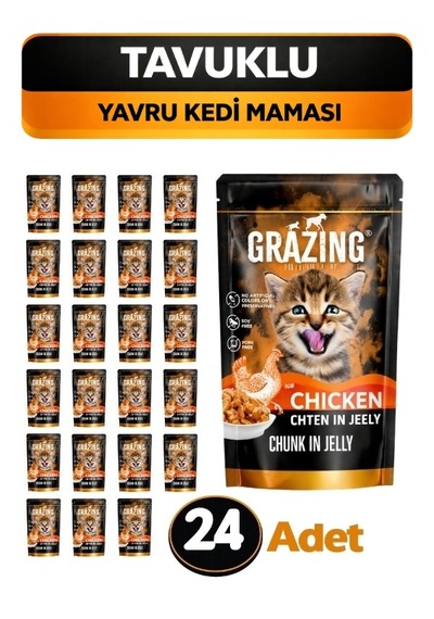 Premium Yavru Kedi Yaş Maması Tavuklu 85 Gr X 24 Adet Gelişim Sağlar