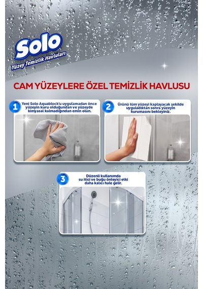 Aquablock Yüzey Temizlik Havlusu 3'lü 90 Yaprak Diğer
