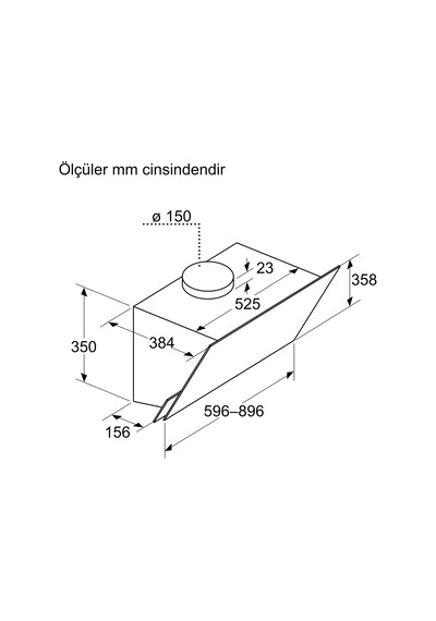 Siemens iQ700  LC68KPK60T 60 CM Cam Duvar Tipi Davlumbaz