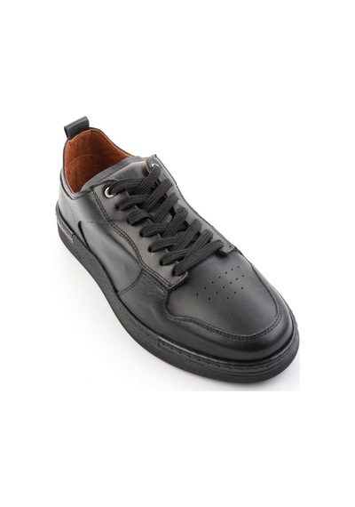 Bambi Siyah Hakiki Deri Erkek Sneaker E01396022603
