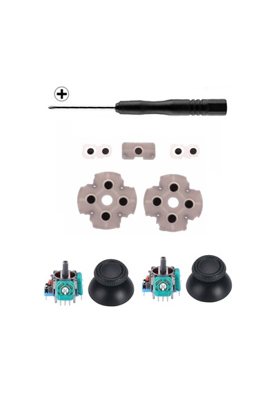 Ps5 Analog Motor Topuz İç Lastik Versiyon 1 Tamir Seti Ps5 Tornavida Playstation 5 Kol Tamiri Siyah