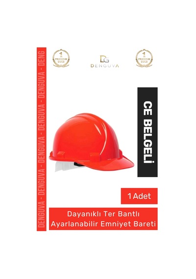 Baret Essafe Ce Belgeli En397 İş Güvenliği Ayarlanabilir Havalandırmalı Kırmızı Emniyet Bareti