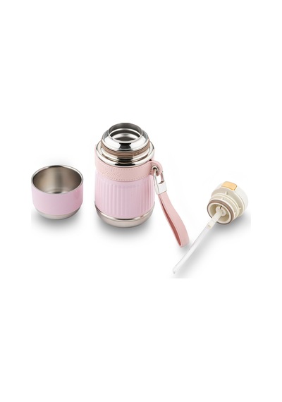 Jumbo Magic Pipetli Pembe Termos 450 Ml